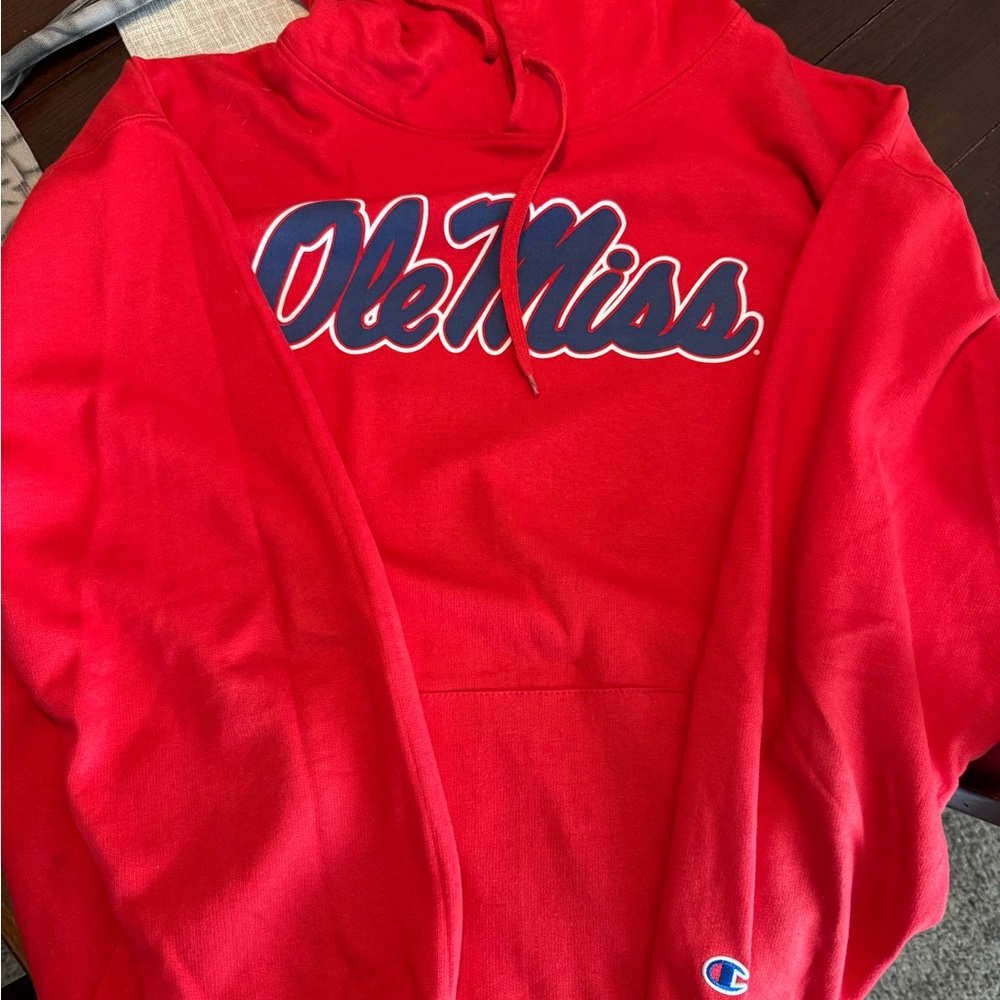 Champion Red Ole Miss Hoodie